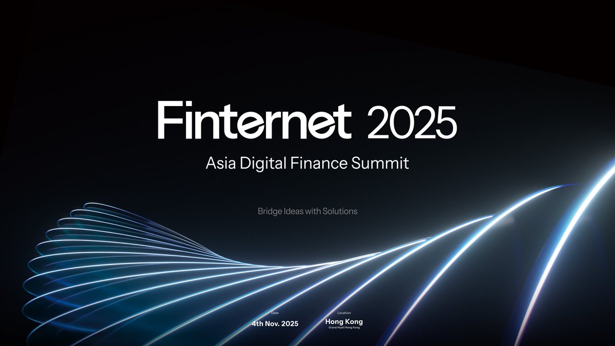 Finternetasia's tweet image. 🚀 Save the Date!
Join global leaders, builders &amp;amp; innovators at Finternet 2025 – Asia Digital Finance Summit, where Web2 meets Web3 to forge the next era of financial connectivity.

The future of finance is converging in Hong Kong on Nov 4, 2025 📅
Journey Starts Here 🔗…