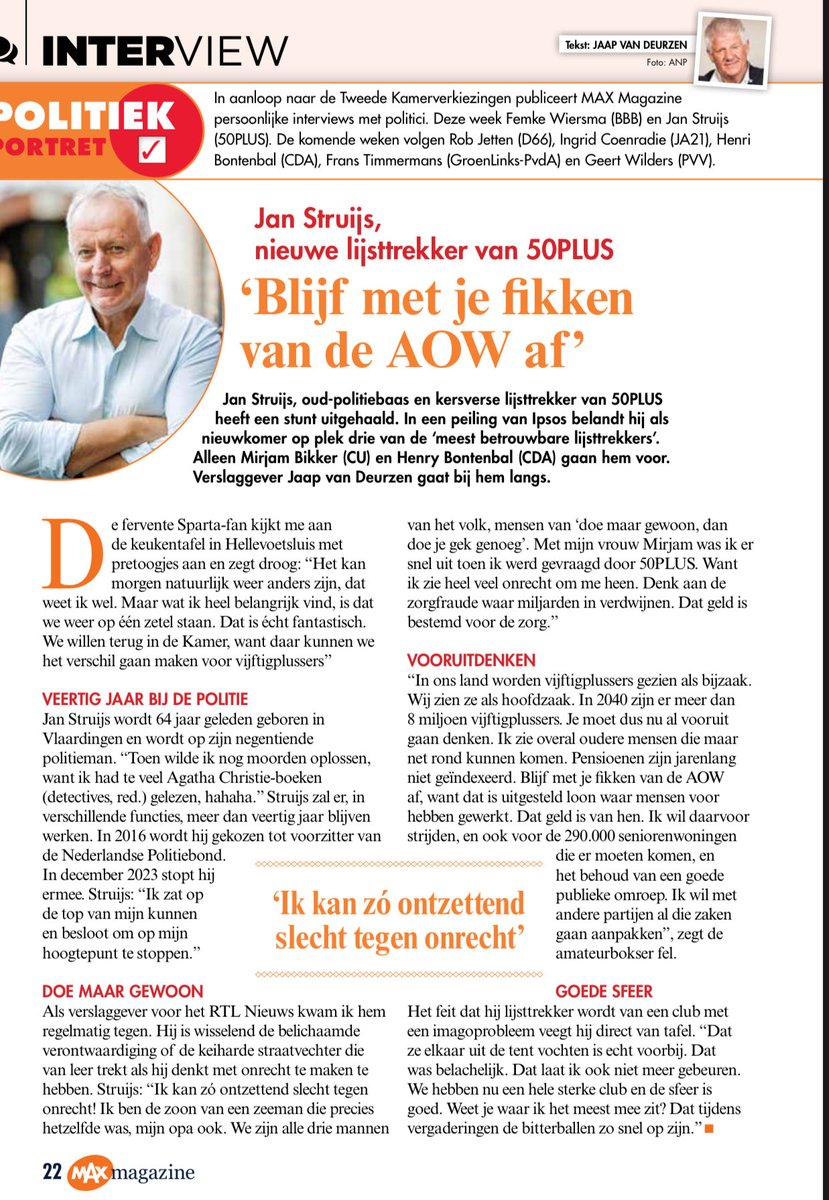 Vandaag in Max Magazine. ⁦<a href="/50pluspartij/">50PLUS</a>⁩