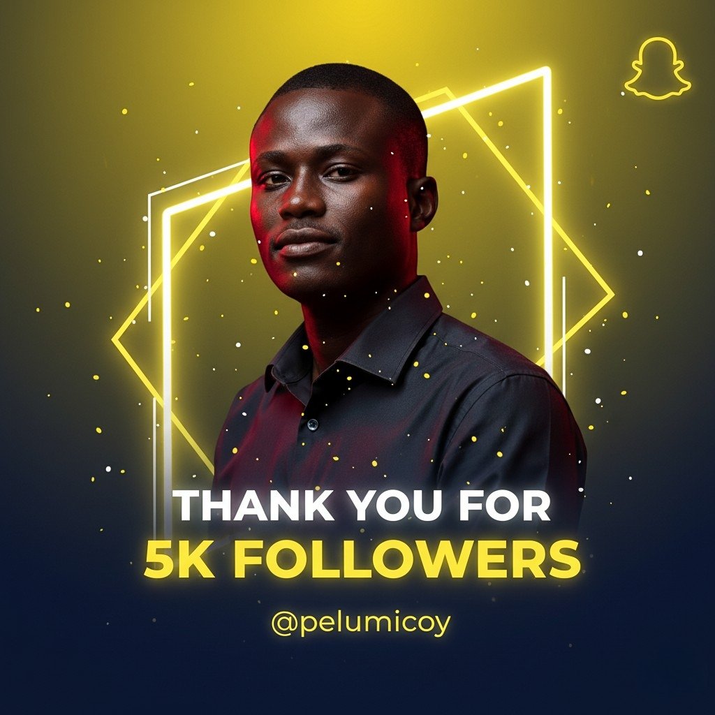 pelumicoy's tweet photo. 🎉 Milestone Unlocked: 5K Followers! 🎉
Heartfelt thanks to everyone for your support, likes, shares, and comments. This journey is just getting started.
Much love,
@pelumicoy
#5KFollowers #ThankYou #snapchatfamily #gratitude #pelumicoy #pelumiadeleke #worshipperstribe https://t.co/ZAyvDfweDK