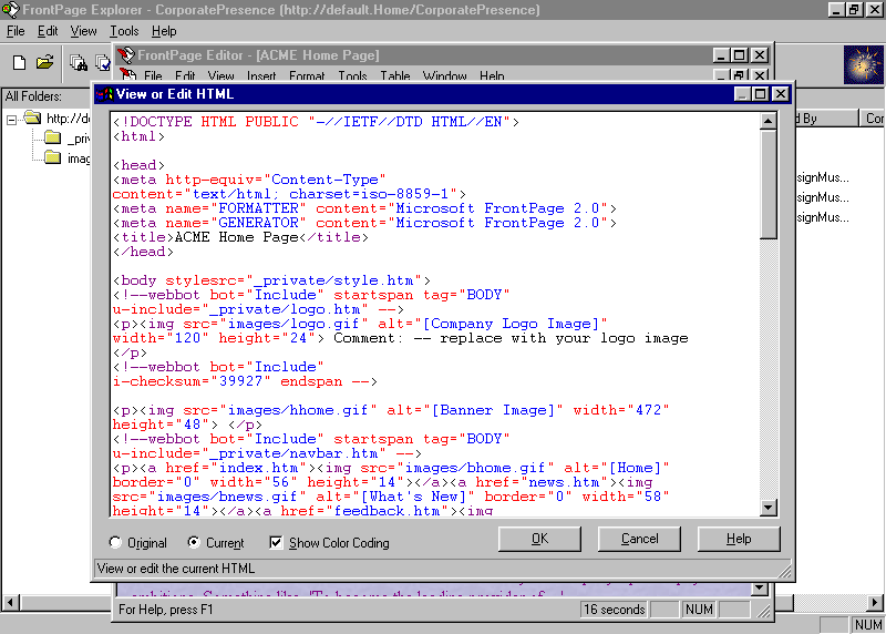 WebDesignMuseum's tweet image. On October 7, 1996, Microsoft released the Microsoft FrontPage 97 WYSIWYG website editor. The program included new features such as import Web Wizard, the ability to edit raw HTML source code, and more.
#WebDesignHistory