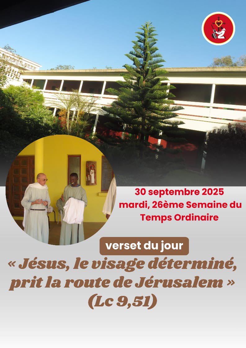 @abbayedekeurmoussa 
#abbayedekeurmoussa 
#keurmoussaabbey 
#keurmoussa 
#versetdujour 
« #Jésus, le #visage déterminé, prit la route de #Jérusalem, Lc 9,51
#gaudiapacis
