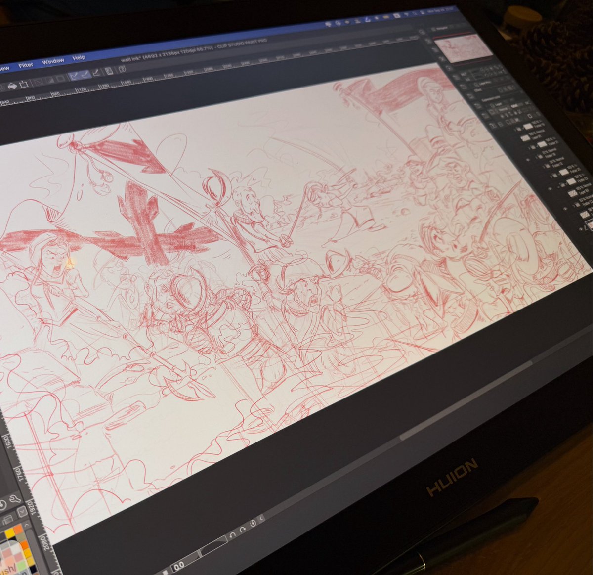 I thought I would do a quick drawing for the 8th of October (#alkmaar victory 1573) But it became a big sketch. 
It’s about the storming of the walls by the Spanish on the 18th of September #1573 Hope to get it done before the 8th. 🤞🏻
 #tachtigjarigeoorlog #80yearswar #8oktober