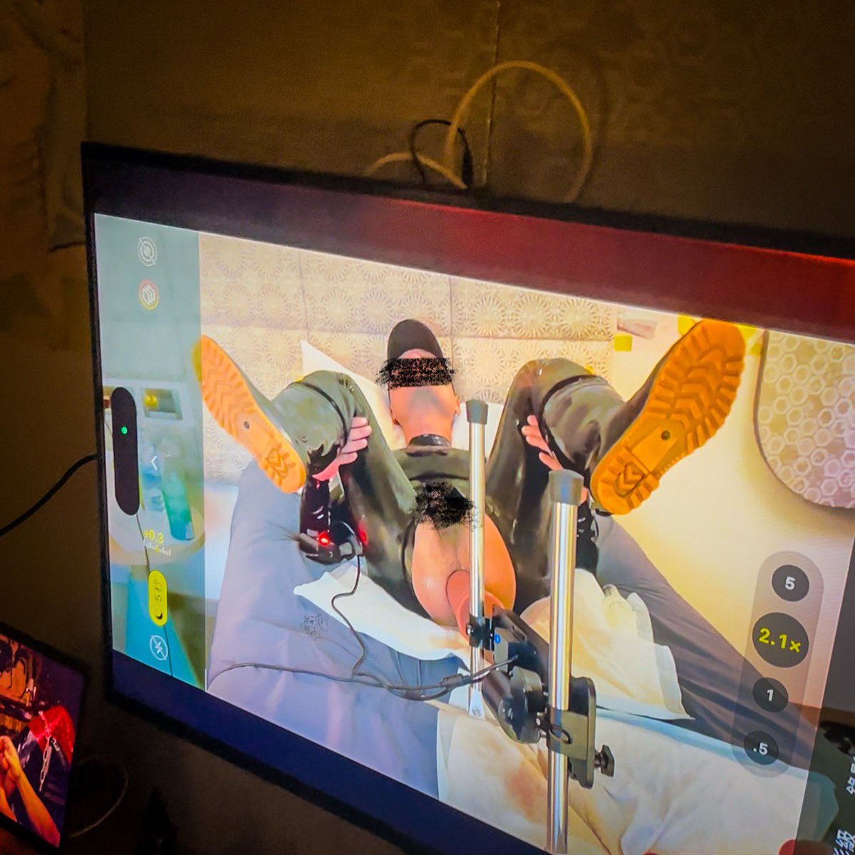 看著自己的實況轉播，被砲機同步蹂躪就覺得好色😈

要被玩壞了🤜🏽