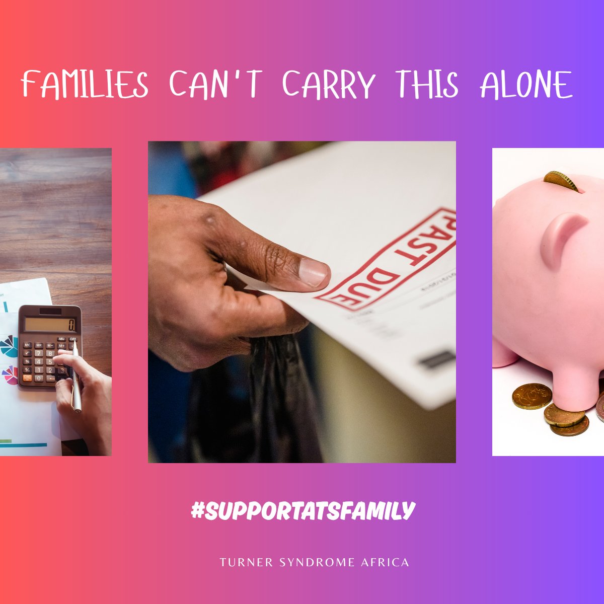 AfricaTurner's tweet photo. Did you know that supporting caregivers is also economic justice?
Financial strain is a heavy burden for families of girls &amp; women with #TurnerSyndrome: medical bills, travel costs, lost income and so on. 

#TSA #CaregiversMatter #Equity #TSCommunity #SupportATSFamily #Wednesday https://t.co/p1U7RhG56p