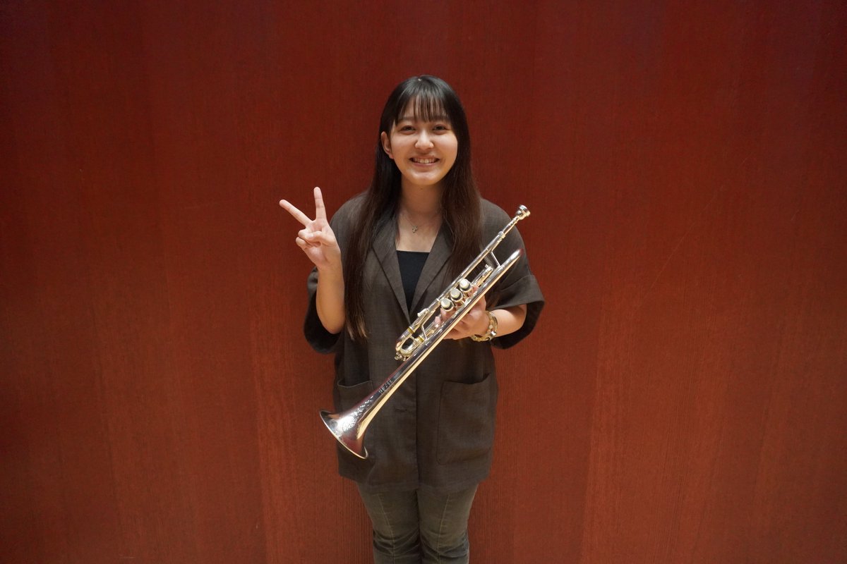 gunkyo_official's tweet image. 新入団員紹介❣️
トランペットパートの「菊池佳乃子（きくちかのこ）」が新入団員として加わりました！
明るい菊池の音色が群響サウンドをより豊かにしてくれます🎺
これからの菊池の出番に注目です👀

群響HPにもコメントを掲載していますので、ご覧ください！