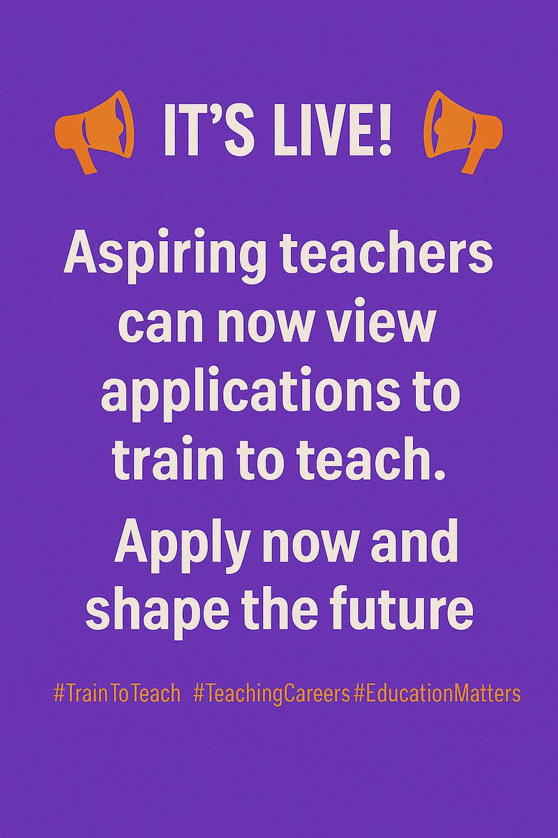 <a href="/PriestleyTrust/">The Priestley Academy Trust</a> <a href="/PAT_Partnership/">Priestley_Partnership</a> #traintoteach #futureteachers 
👉 Apply now: gov.uk/apply-for-teac… 
<a href="/ExceedSCITT/">Exceed SCITT</a>
