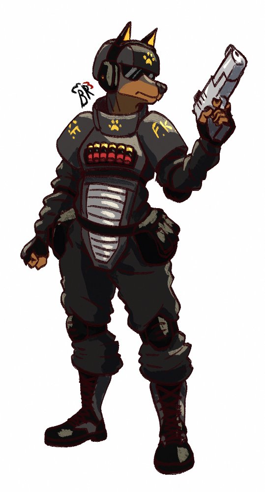 Tactical Donnie B. skin 
(yeah, it's been a while <a href="/FVFgame/">Friends vs. Friends (sales bot)</a> )

#furryartwork #FriendsVSFriends #conceptdesign