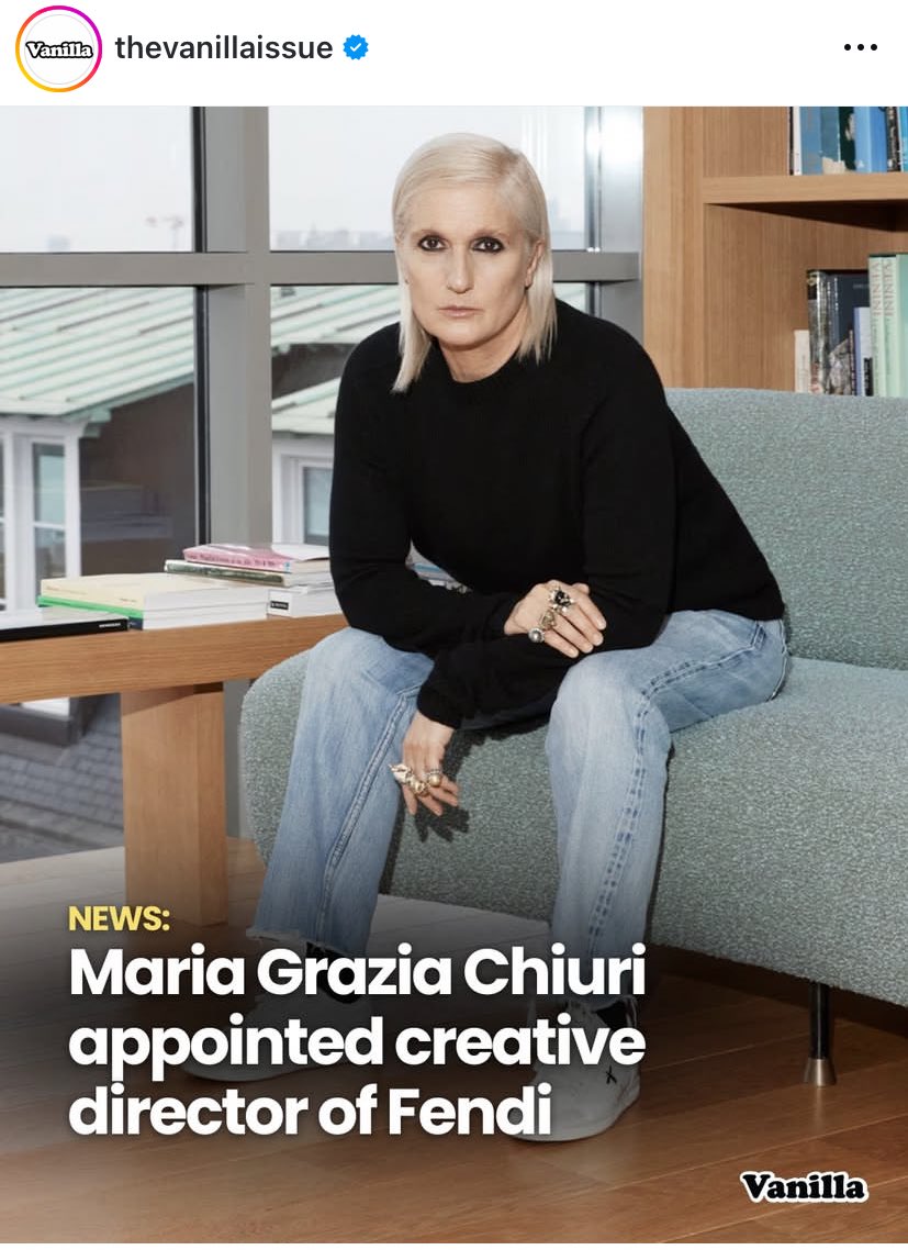 musesarchive's tweet photo. Maria Grazia is the new creative director of Fendi https://t.co/HLJX9DU7K9