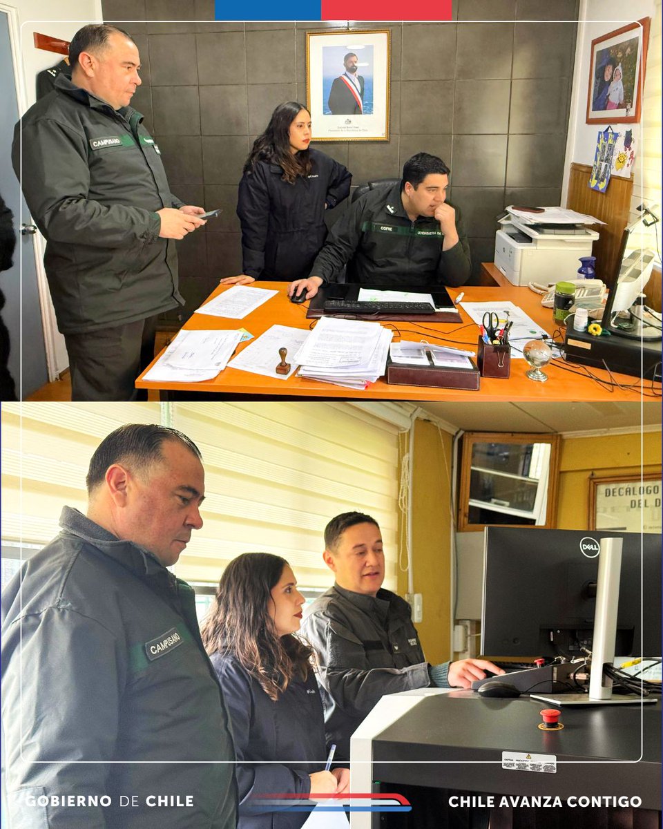 La Seremi Michelle Peutat junto al Director Regional de <a href="/Gendarmeria_CL/">Gendarmería de Chile</a>, coronel Rodrigo Campusano, se constituyeron en el centro de Detención Preventiva (CDP) de Puerto Natales para constatar en terreno el buen funcionamiento de sus distintos dispositivos de seguridad.