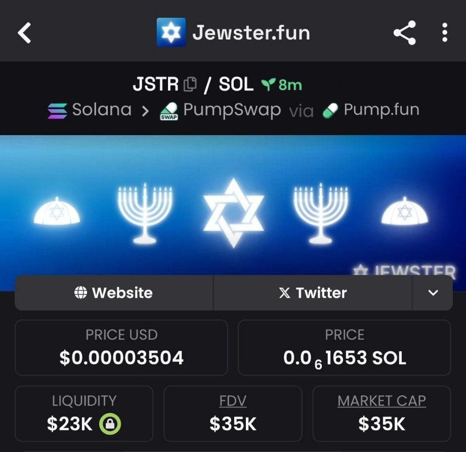 CapSniperX's tweet photo. 🚀 $JSTR SPOTLIGHTED!
Called at a $35K market cap in my private TG — early movers are already stacking gains! 💎📈
⛓️ Chain: #Solana
💰 Call: 4tjXKVqqQea4XJSYkdeqm38HqLVhtjtNBMFJspRX https://t.co/j6oxPT5Fw8