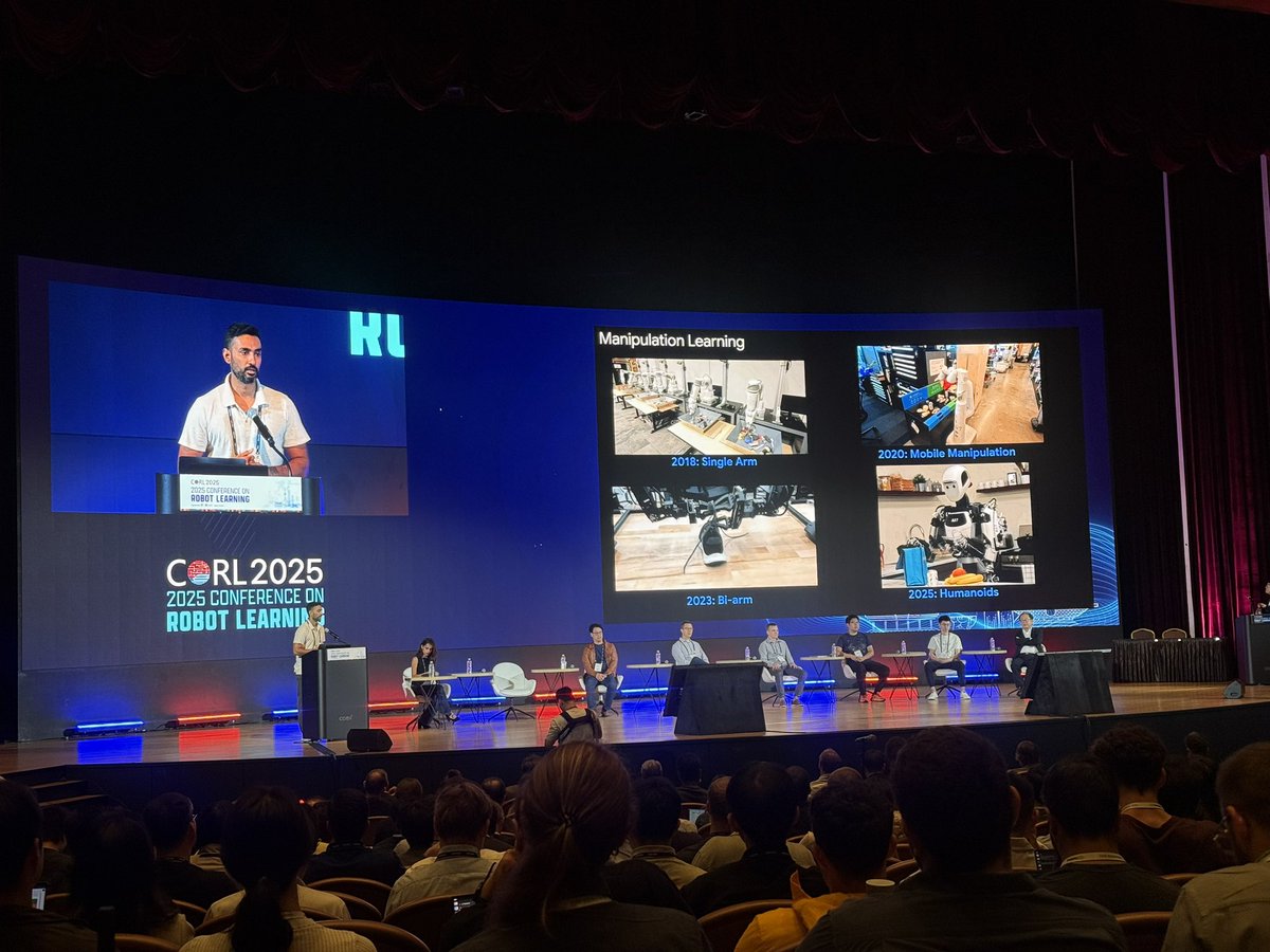 full auditorium for the last day of conference on robot learning (CoRL) in Seoul this morning

here to about ongoing research and challenges in physical AI

super refreshing to feel like a student again!