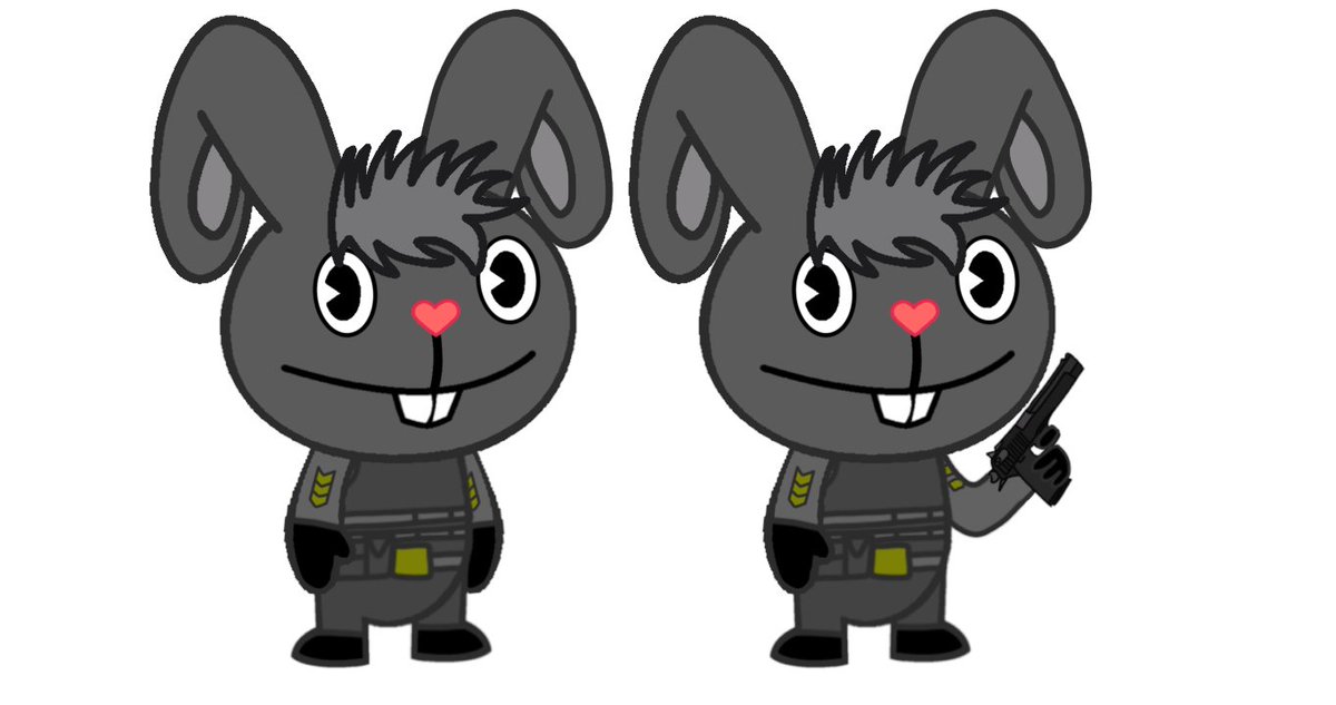 DuronTatan's tweet photo. HTF Happy Tree Friends Oc Character Ghost Bunny Remake https://t.co/2r0fTuUwdn