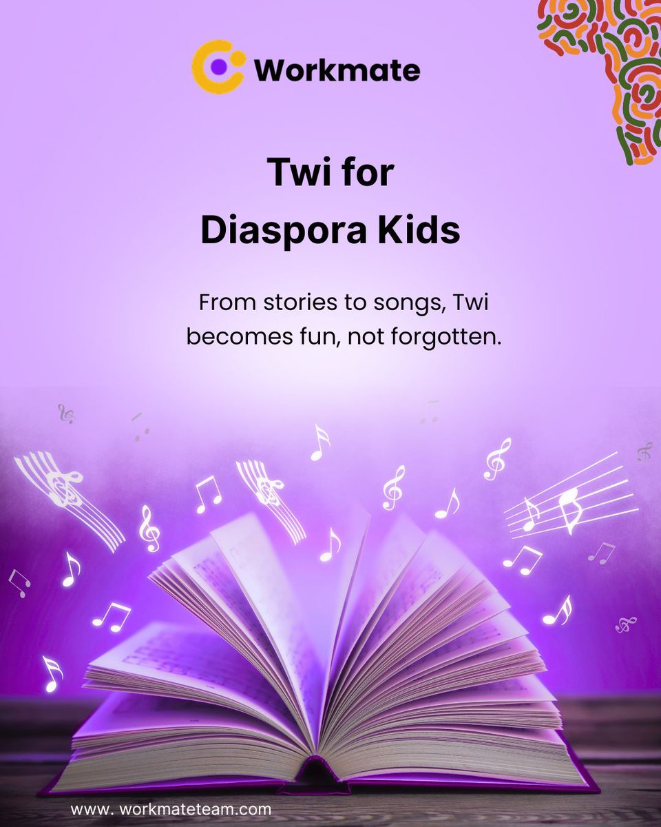 Workmate_Team's tweet photo. Kids know every cartoon song

but struggle with grandma’s language? 

We’re fixing that. Twi made fun, not forgotten.

https://t.co/w3tA129cSy https://t.co/HMb20MJntS