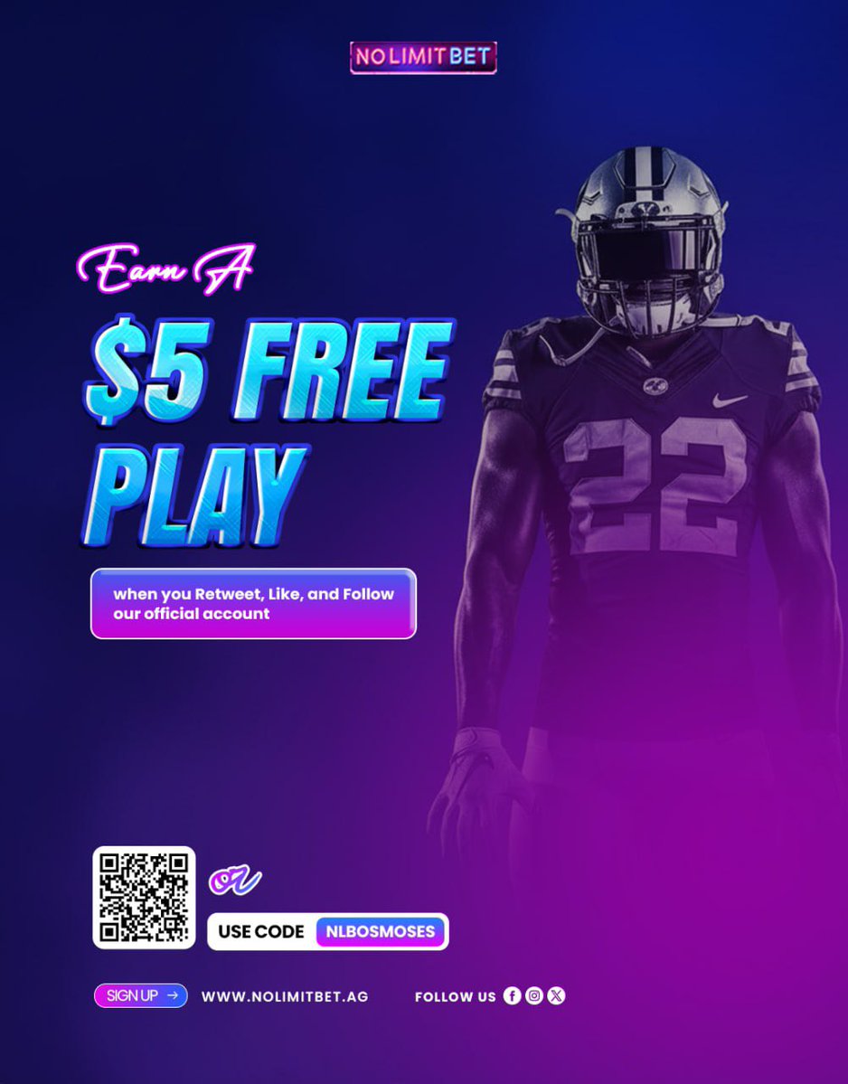 Osmoses_1's tweet image. 💸 Earn a $5 Free Play!
Just Retweet, Like & Follow our official account to claim your reward 🎉
👉 Use Code: NLBOSMOSES
🔗 Join here: nolimitbet.ag/?aff=NLBOSMOSES
#FreePlay #Promo #GameOn #NoLimitBet