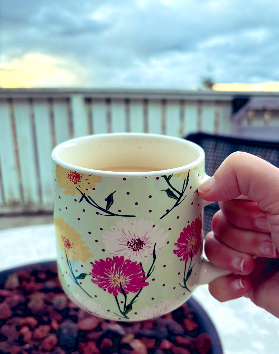 HeatherBYeg's tweet photo. It's a chilly 9 degrees in Whitbourne at 7am for my last full day in Newfoundland. Came out on the deck in my pjs for #coffeeoutside https://t.co/KD8Rj8ZnN8