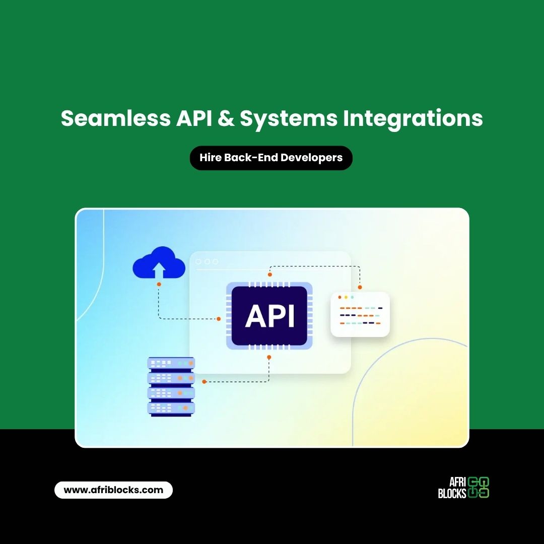 AfriBlocks Back-End Developers build effective API &amp; Systems integrations while saving you time and money.

Hire a Back-End Developer: forms.gle/WM6cJ3xqmzx8SH…