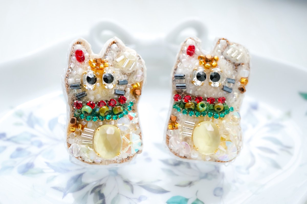 サンプルちゃんと、双子みたいに作れた招き猫ちゃんも、すごく可愛かったです💓

^• ·̫ •^ฅ 💖 ^• ·̫ •^ฅ

色んな柄や色で、作ってみたら、
またきっと可愛いので、チャレンジしてみたいと、思っています✨