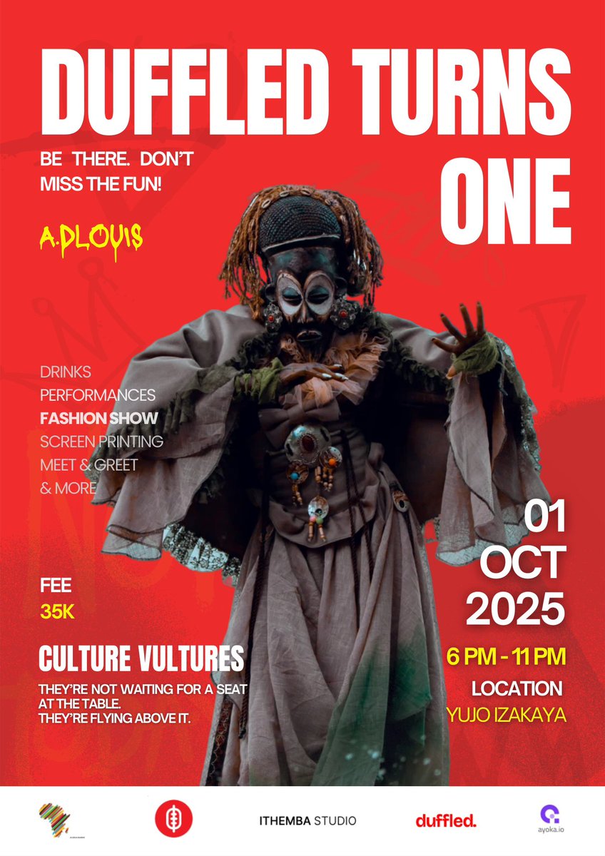 QueenAkidi's tweet photo. As @DuffledMagazine marks its first anniversary tomorrow, we celebrate a year filled with creativity, bold storytelling, &amp; culture. 

We're also excited to launch our second annual print issue,Culture Vultures, showcasing remarkable creatives who are reshaping the narrative. https://t.co/S7erZcACRA