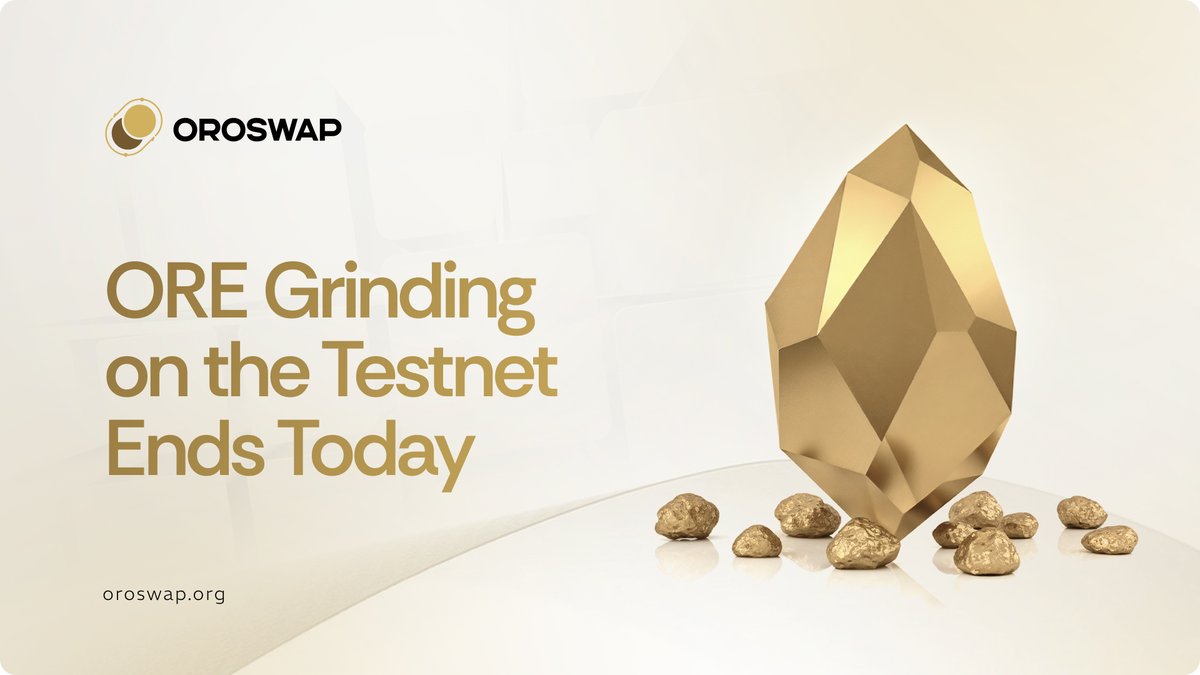 The ORE grind on testnet was legendary, thanks to the OroSwap &amp; $ZIG community 🌟

Over 3.3B ORE were mined by early supporters. Your energy, feedback, and passion shaped this journey ❤️

Testnet ORE mining freezes today at 2 PM UTC. A snapshot will be taken and reflected in your