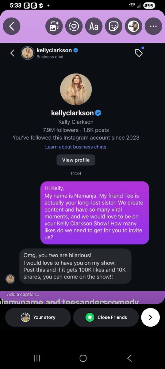 Ferociiousiiam's tweet photo. @teesanderscomed @kellyclarkson Yaassss My Tee!! 💜💅🏿💃🏿 https://t.co/0JyAZ8HQOr