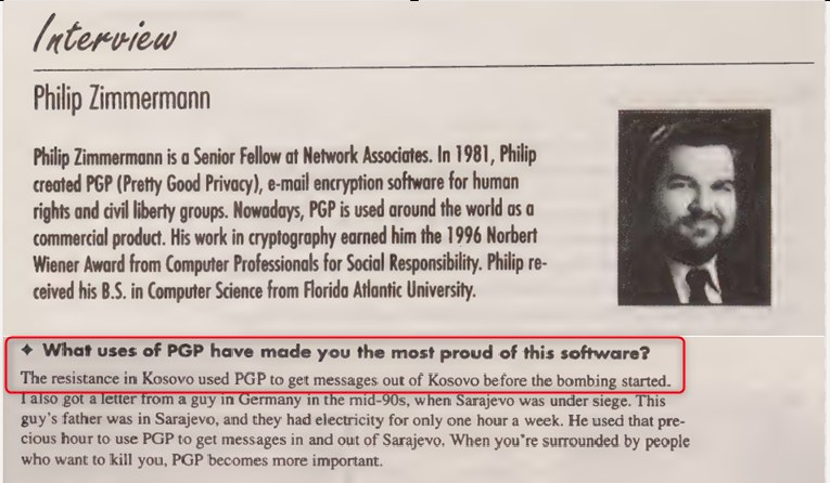 Didn't know Zimmerman was cool like that