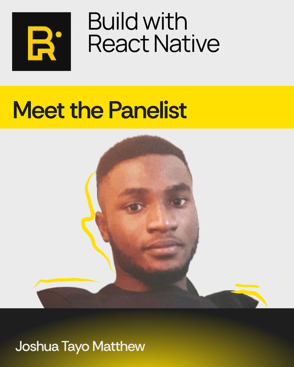 bwreactnative's tweet image. Meet One of Our Panelists for Build with React Native Manchester! 🚀
We’re excited to introduce @Joshua Tayo, joining us live on stage at the Build with React Native event on October 3rd in Manchester. 🎉
📍 Venue: 61 Bury New Road, Cheetham Hill, Manchester