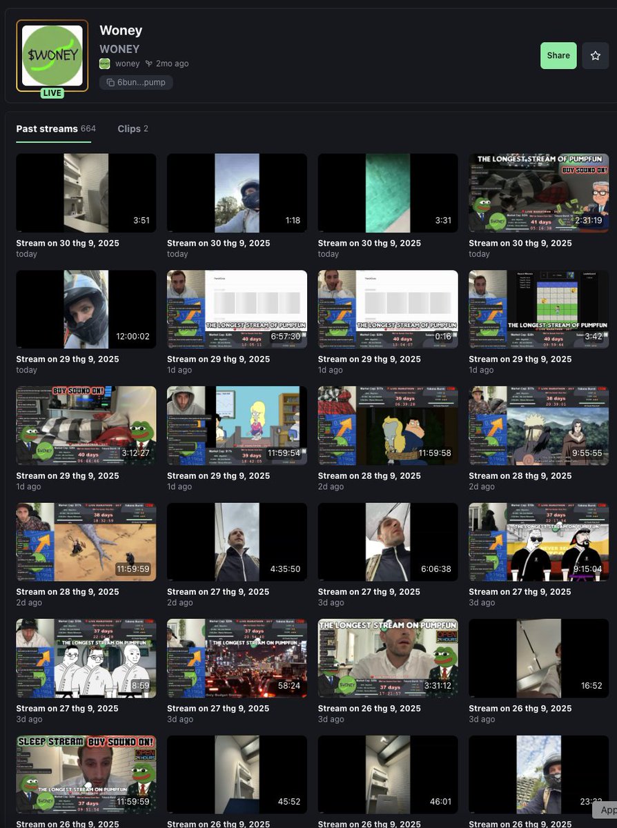 This dev on stream for 42 days non-stop 
He is building the game play to earn Woney token

$Woney remind me about p2e meta in 2023
Load up more ur bags here before @pumpdotfun take over Woney

6bunJ76HV9SCDHkukezST3VKzQKJ8JtjTQQ92UD7pump