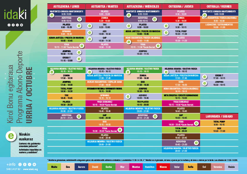 Iraila amaitu da eta urrian.... toperaaaa!!! Se nos va septiembre, y en Octubre... a tope!!!!