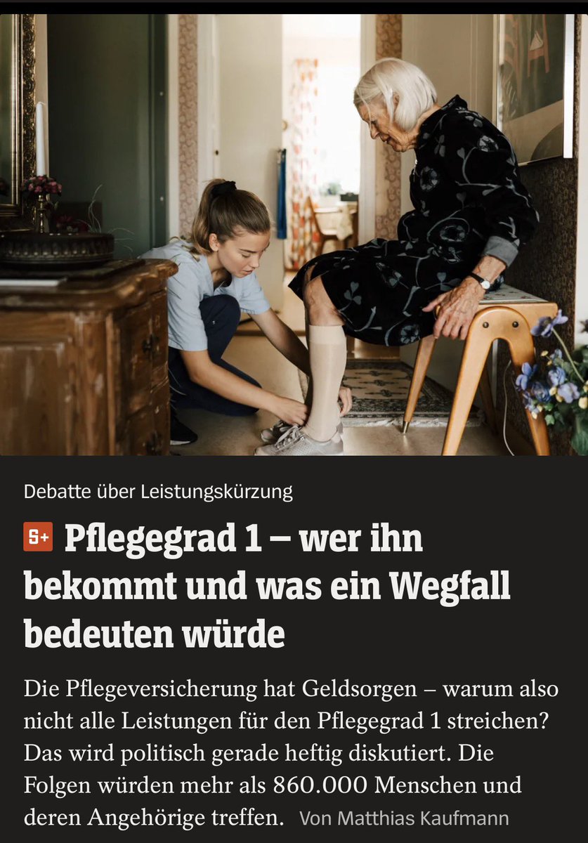 Genau. Lasst uns bei den Alten sparen. Nicht zu vergessen der Bildung. Mein Sohn darf keine Schulbücher mehr mit nach Hause nehmen, kann in seiner Schule das Fenster nicht öffnen, weil es kaputt ist. Nur, wenn sich noch mal jemand fragt, wieso gewisse Parteien Zulauf haben