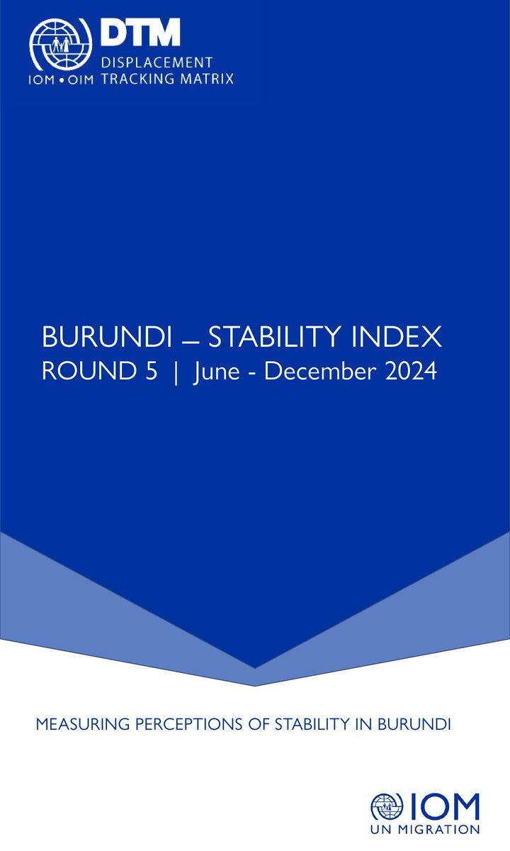 IOMBurundi's tweet photo. Fresh off the press: @DTM_IOM 🇧🇮's #StabilityIndex Round 5 is published!
The #SI data is collected in hills of high return and displacement to support government and all actors with targeted planning and programming.
Check out the full report here 👉: https://t.co/BKyhNhIPGj https://t.co/XrjqTO9DjI