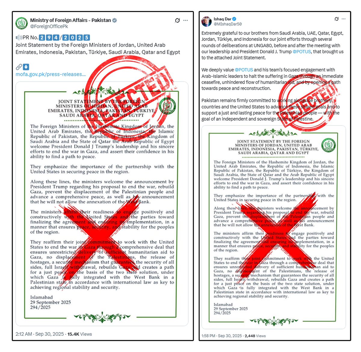 No sellout of Palestinian blood will be allowed. The joint statement by the Foreign Ministers of Jordan, UAE, Indonesia, Pakistan, Türkiye, Saudi Arabia, Qatar, and Egypt must unequivocally demand a sovereign Palestinian state with East Jerusalem as its capital, while at the same