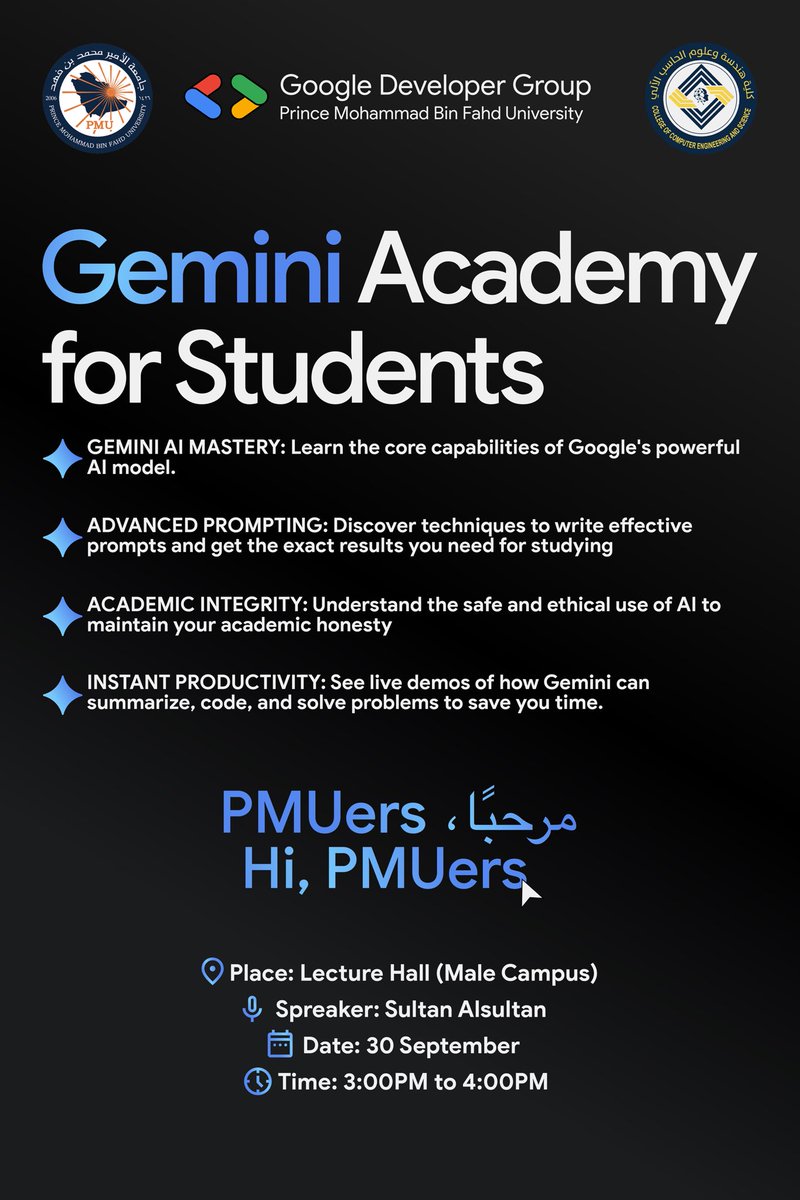 Google Developer Groups on Campus | PMU tweet media