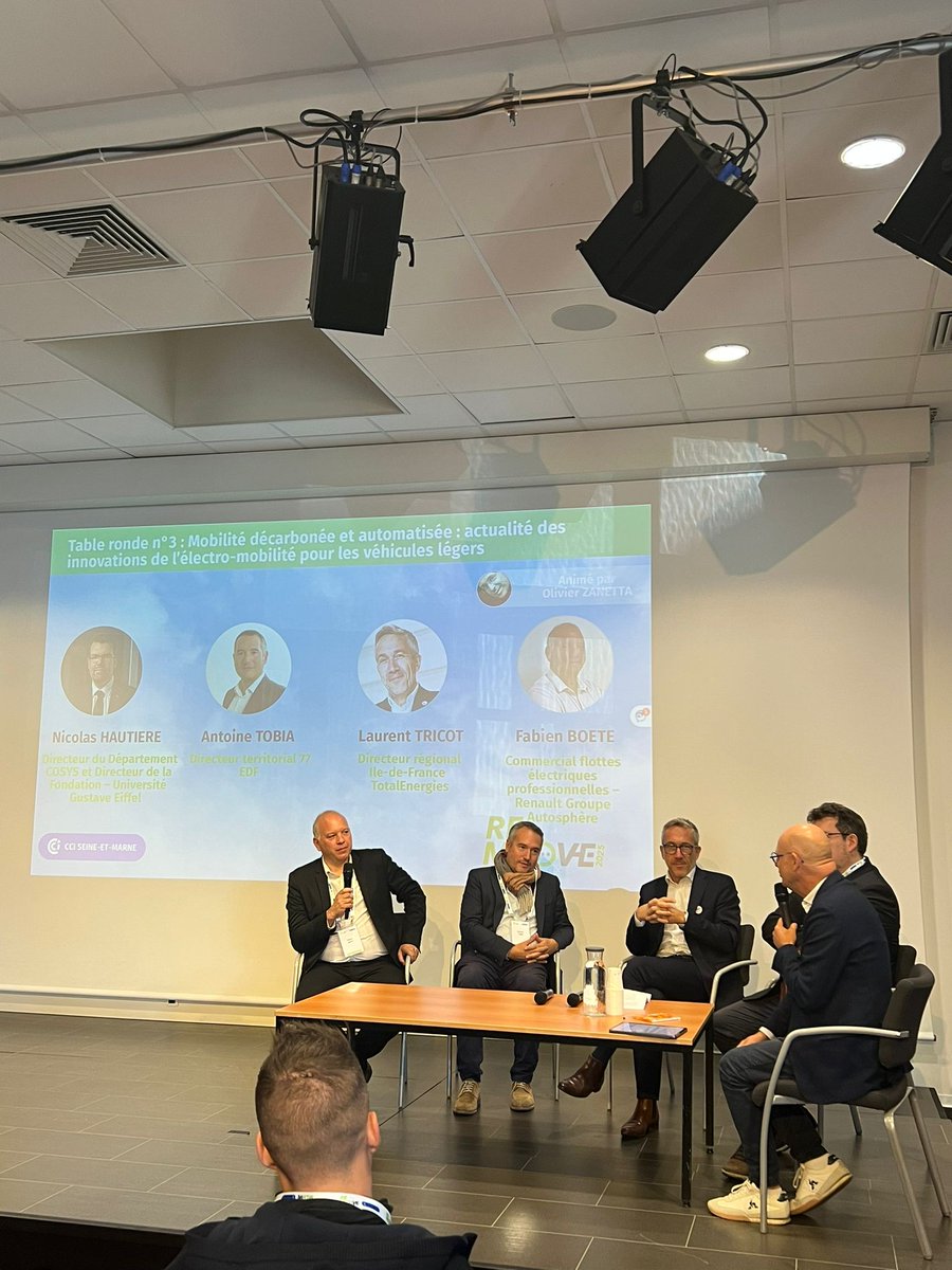 ccism77's tweet image. 🔹À suivre dans le prochain fil⬇️
👉 3ᵉ table ronde #REMOOVE2025 :
 « Quoi de neuf dans la mobilité décarbonée ? »
Avec #Renault, #UniversitéGustaveEiffel, #EDF et #TotalEnergies : état des lieux des solutions déjà disponibles et innovations de demain.