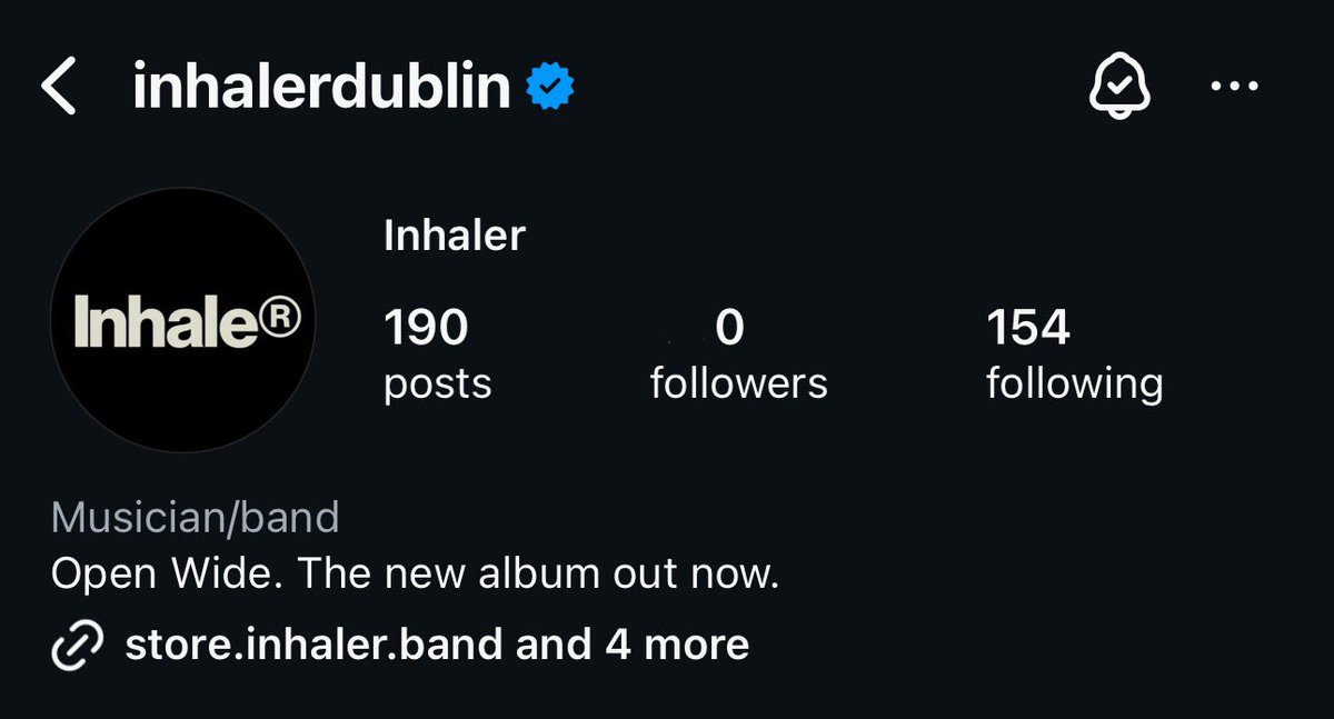 inhalercrave's tweet photo. Inhaler have lost all of their instagram followers. https://t.co/kwlfxRnmss