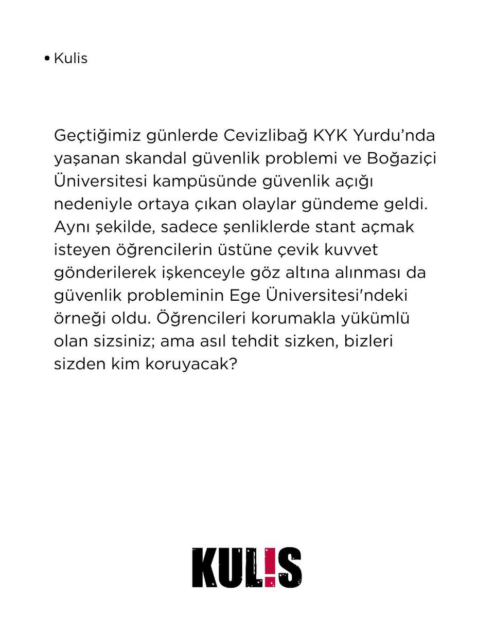 BİZİ SİZDEN KİM KORUYACAK? #egeuniversitesi