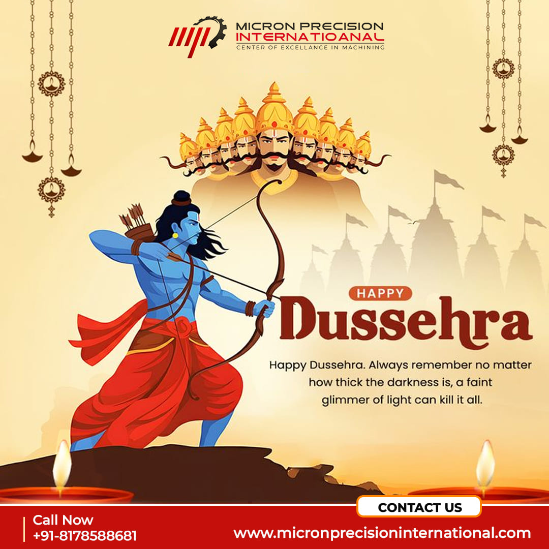 MicronP55's tweet photo. Happy Dussehra!
May this festival remind us that no matter how dark the times may seem, even a faint glimmer of light can triumph over evil.
#HappyDussehra #VictoryOfGoodOverEvil #DussehraCelebration #FestivalOfLight #RavanaDahan #MicronPrecisionInternational #CelebrateTradition https://t.co/vOzSmlQCsO