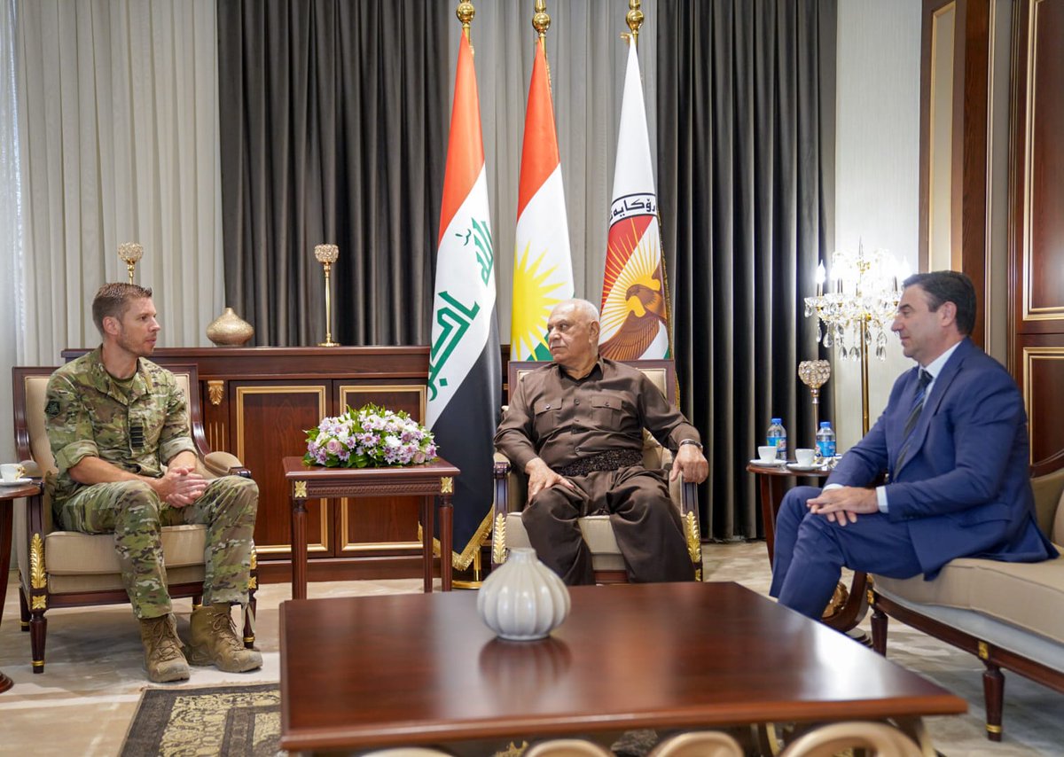 SheikhJaafarSh1's tweet photo. Met with Dutch Military Advisor to the MoPA, Col. Arjen Buma. We discussed in detail the ongoing Peshmerga reform process focusing on unification, institutional capacity, training, and sustainable progress. NL remains a key partner in supporting a strong, &amp; professional Peshmerga https://t.co/Pps1IXBrfH