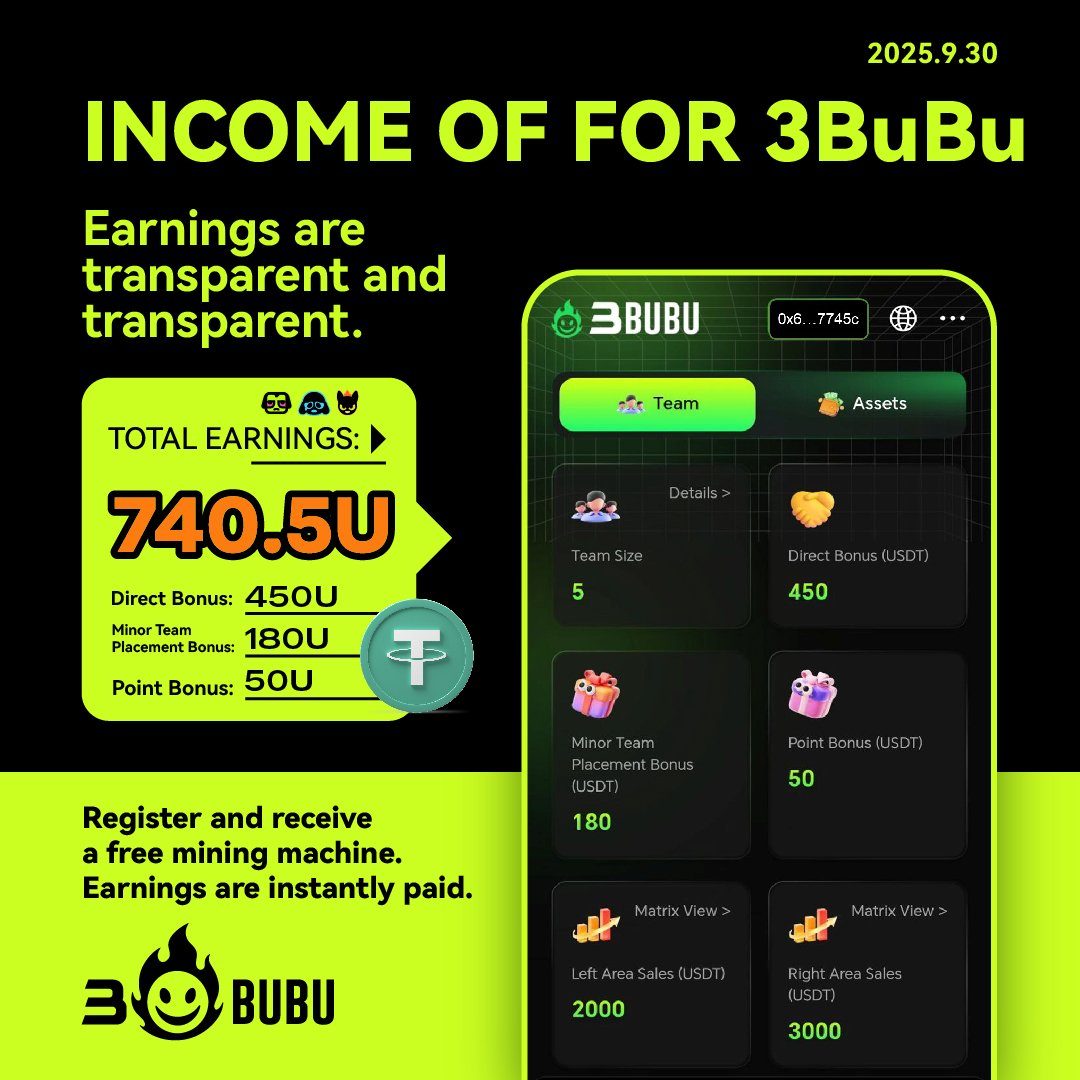 Axua6534's tweet photo. 💎 Free mining machine on registration.
Everything else follows naturally.

@Three_bubu
#3BuBu #Rebase #3BuBuFan #web3 #BSC https://t.co/PD5aNvTDfT