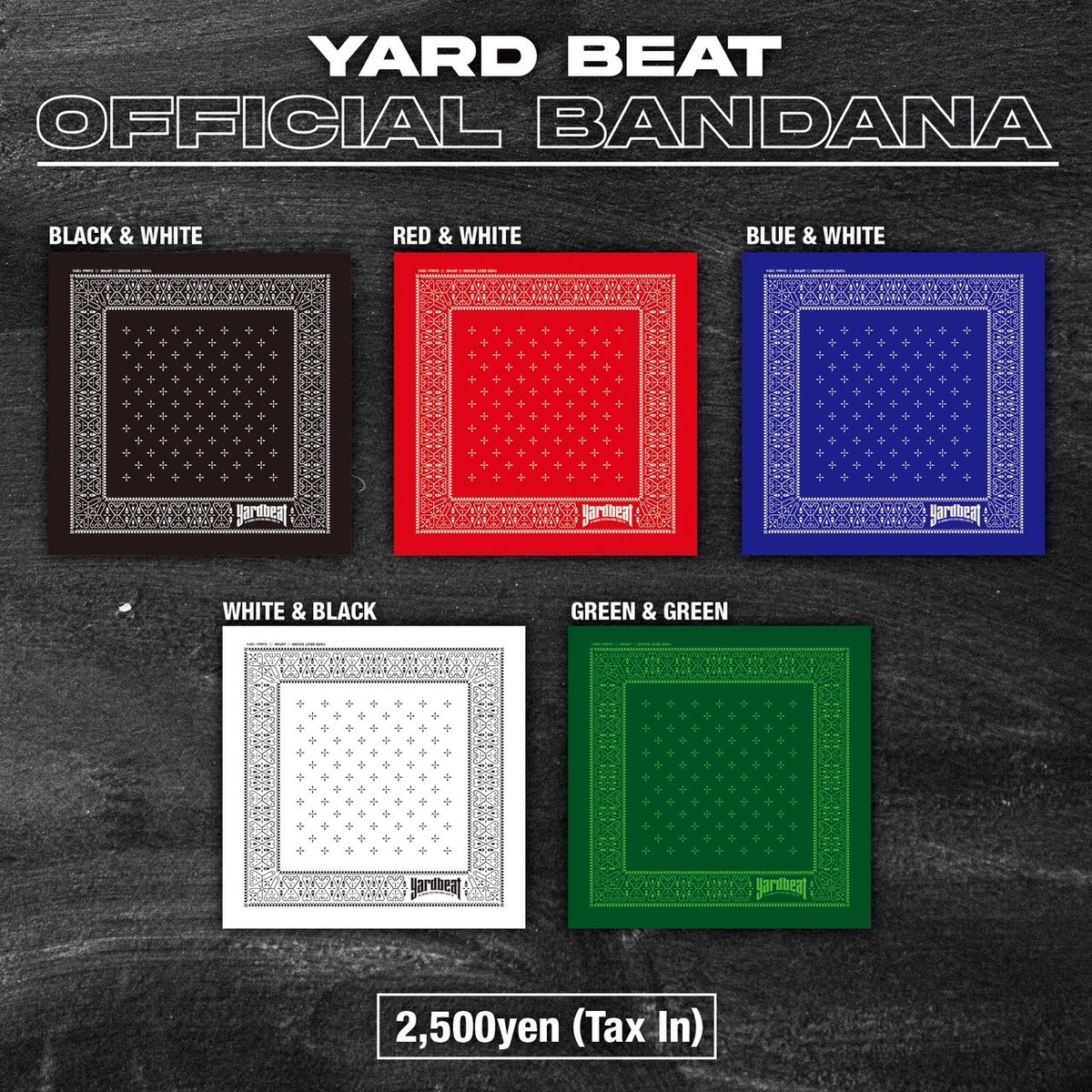 YARDBEAT_JP's tweet image. 【YBバンダナ発売中】

ヤードビートオリジナルバンダナが
YBウェブストア限定で
好評発売中です！

お部屋のインテリア、ファッションのワンポイントに🙌
鉄板の5色展開⬜️⬛️🟥🟦🟩

是非チェックして下さい🎶

👉🏽 shop.yardbeatsound.com

#Merchandise #YardBeat