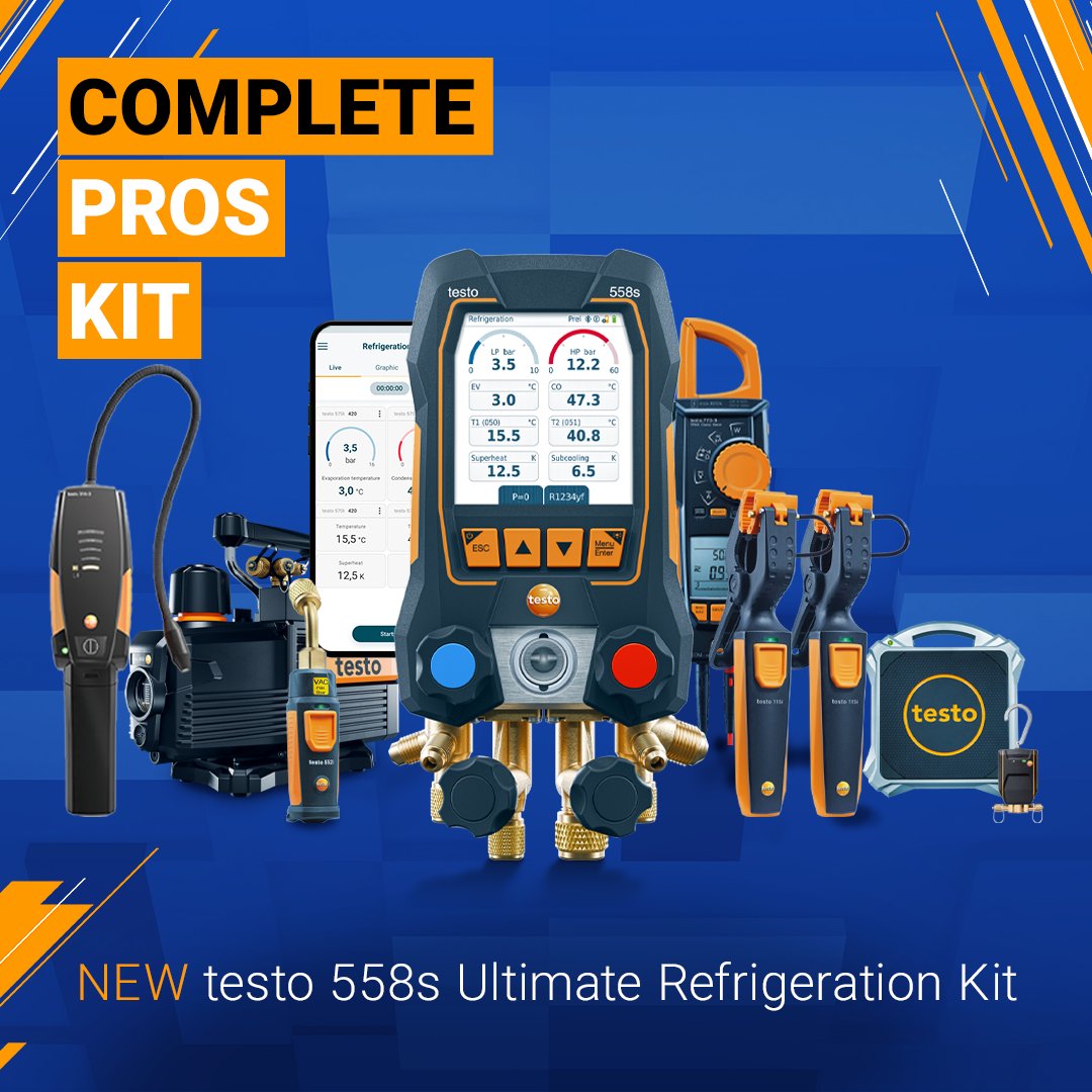 We've put together the ultimate refrigeration kit and we want to know: who would buy this?

It's got everything you need to service and install heat pumps, refrigeration systems, and AC units – perfect for someone just starting out or making the switch to Testo.