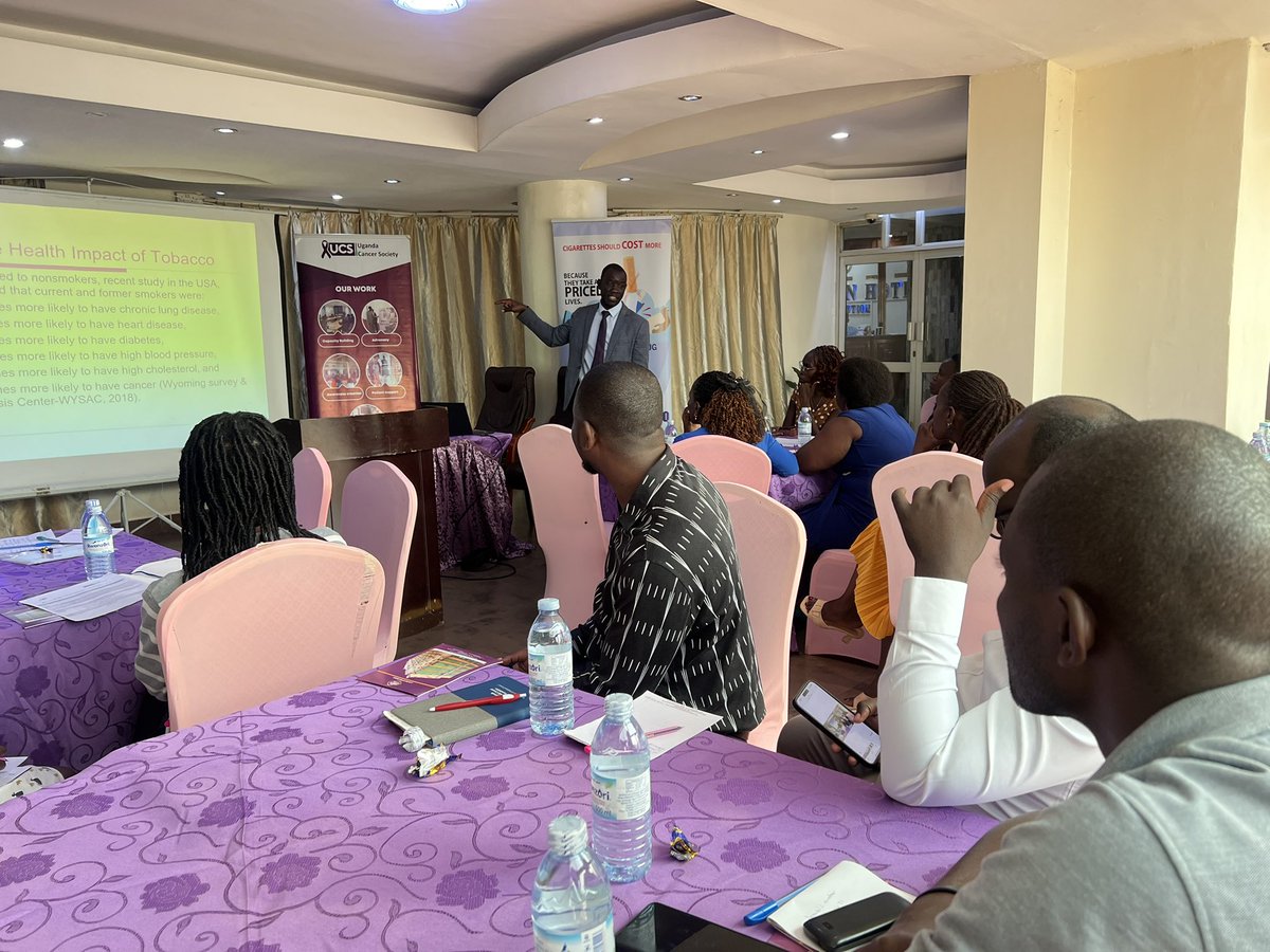 Happening now is a training on tobacco tax advocacy. Under the topic"strengthening tobacco taxation policy and structures that sustainably contribute to reduction of Tobacco use in Uganda"
#taxtobaccoSavelivesUg