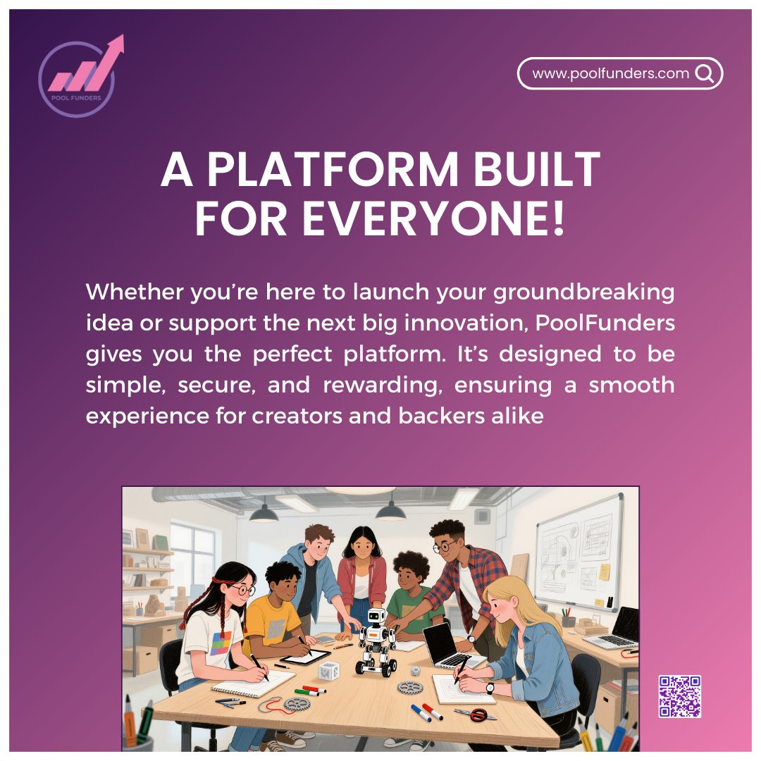 A PLATFORM BUILT FOR EVERYONE!
.
➡️ Visit Us: poolfunders.com
➡️Start your campaign: lnkd.in/gpmNzbsP
➡️Join us: t.me/poolfunders
.
#PoolFunders #Crowdfunding #Startups #Creativity #Technology #Creators #Rewarding #Funding #Nomiddleman #Innovation #DeFi