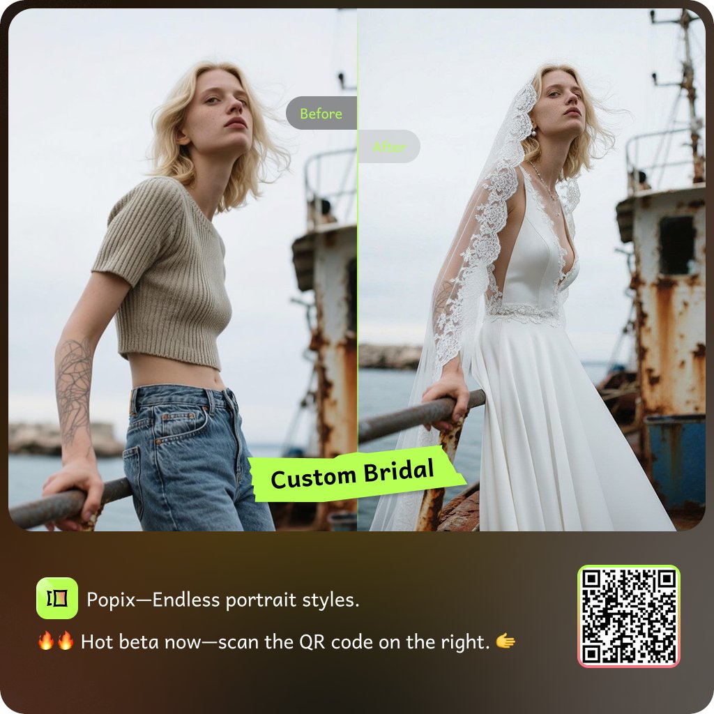 Popix_official's tweet image. 🌸 Bride-to-be dreams come true! 
Popix reimagines you in stunning wedding dresses, boho beach or royal ball. Unlock glowing bridal styles for that perfect look! What&apos;s your ideal wedding vibe? Get it now! 💐 
#Popix #BridalGlow #CreativeFun #aiphotography