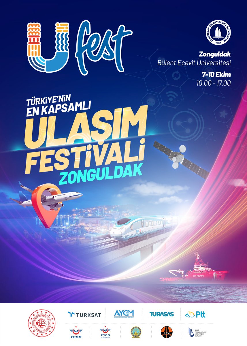 🚀 Türkiye'nin En Kapsamlı Ulaşım Festivali BEUN'da Başlıyor!

📍Yer:  Zonguldak Bülent Ecevit Üniversitesi

📅 Tarih: 7-10 Ekim 2025
🕙Saat:  10.00 - 17.00

✈️🚅🚢🛰️Havacılıktan demiryoluna, denizcilikten uzay teknolojilerine kadar ulaşımın her alanı bu festivalde buluşuyor!