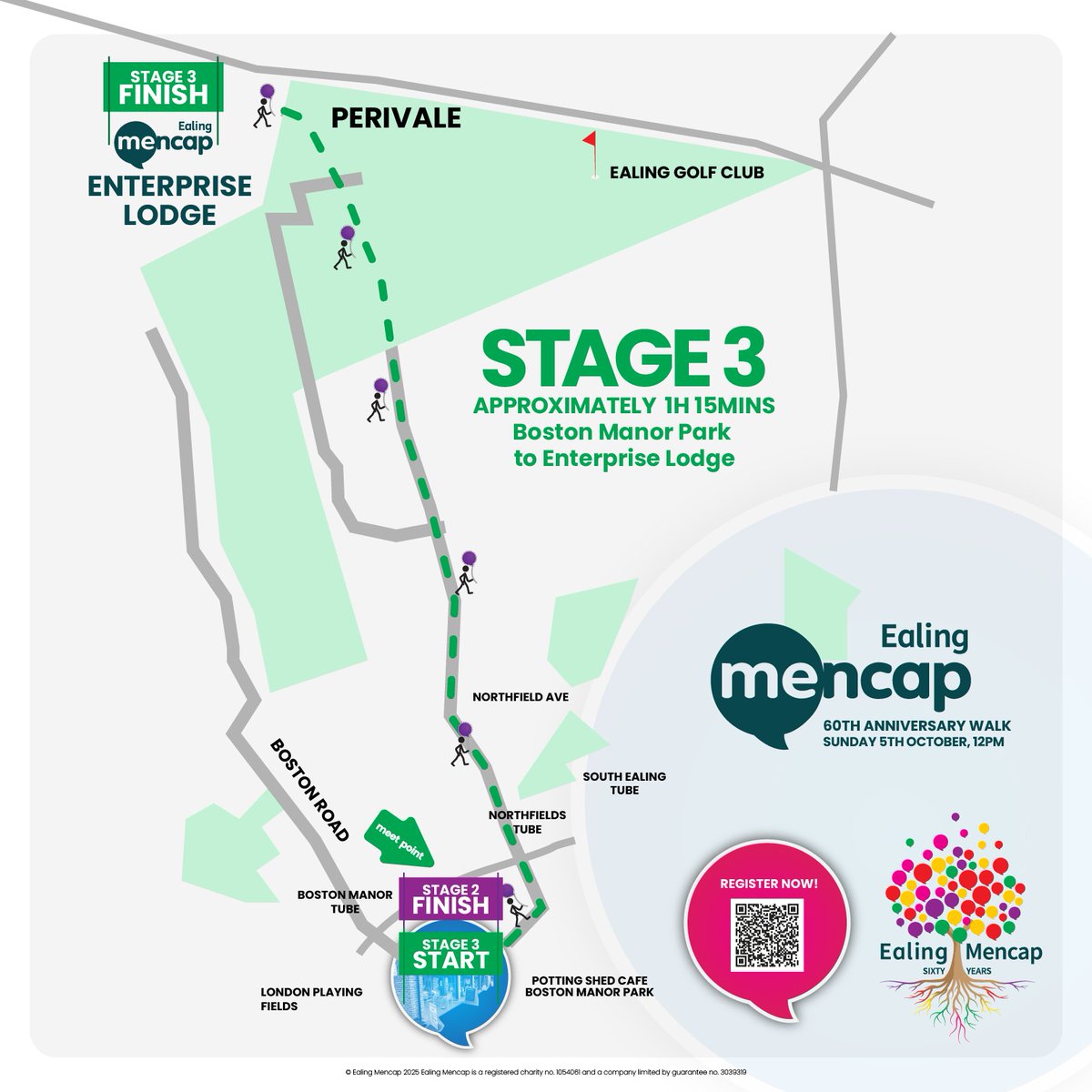 🌟 Join us for the Ealing Mencap &amp; Hounslow Charity Walk! 🌟 Celebrate 60 years supporting learning disabilities on Sunday, 5th October 2025! Walk the full 6 miles or join at stops. 🗺️ Sign up: ow.ly/KTl650X3y8T