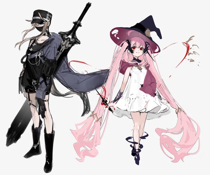 そのうち完成させたい 騎士ちゃんと魔女ちゃん