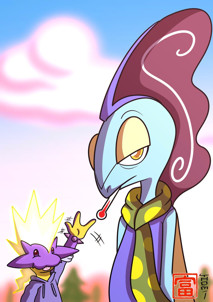 Petit fanart de Toru et Fugo, pour fêter l'épisode 1 du reboot de Bouclafoutis de <a href="/Nepptenio/">Nepptenio</a>