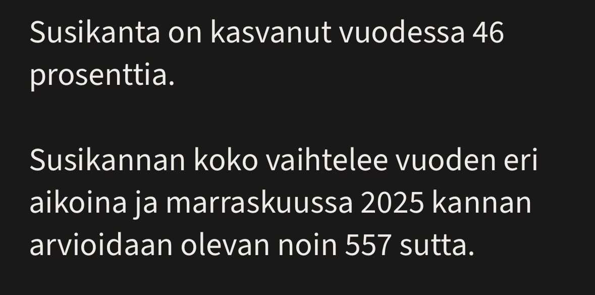 Tämä susikannan kasvu ei ole totta. 
Vaan se, että näytteitä on tullut enemmän ja siksi luku on lähempänä oikeaa.

Ilman kenttätyötä tutkijat olisivat ilmoittaneet pienen luvun, mikä kertoo itse tutkimuksen epäluotettavuudesta.

Pääasia on, että pääsemme metsälle.