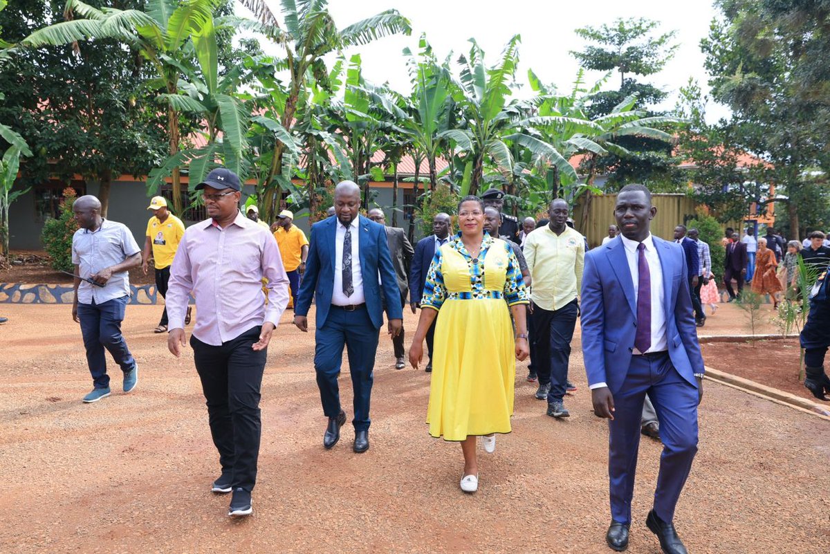 OfficialFUFA's tweet photo. Rays of Grace Junior School marked a decade of excellence with a vibrant ceremony graced by esteemed guests, including Guest of Honour Speaker of Parliament of Uganda Rt. Hon. @AnitahAmong Annet Among and FUFA President @MosesMagogo , along with members of his executive committee.
During the event, the Speaker officially commissioned the construction of a state-of the art Sports Complex at the Rays of Grace Academy in Kirugu-Njeru, Buikwe District.
Notably, the academy rose to prominence after winning the inaugural Odilo Primary Schools Championship and has since nurtured talented footballers, including Simon Wanyama, a key player in Uganda's Cubs team that qualified for the FIFA U17 World Cup in Qatar.
In a heartwarming gesture, the Speaker and her husband, Hon. Magogo, generously donated Ugx 50 million towards the project.
Uganda Youth Football Assocation chairman, Roberts Kiwanuka is the director of the school.