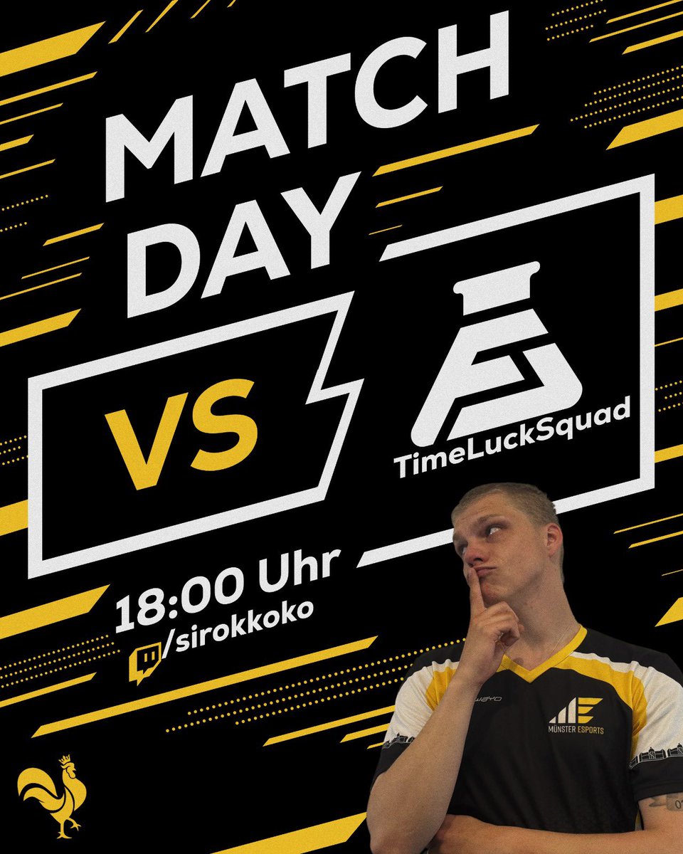 🚨 SPIELTAG #3 🚨
Nach zwei überzeugenden Wins zum Saisonauftakt geht es heute um 18:00 Uhr weiter mit dem dritten Game. <a href="/Sirokkoko/">Sirokko Ko</a> castet wieder, also schaut gerne vorbei.

📺￼: /sirokkoko
🕰️￼: 18:00 Uhr
￼
<a href="/dachcs/">DACH CS Masters</a>